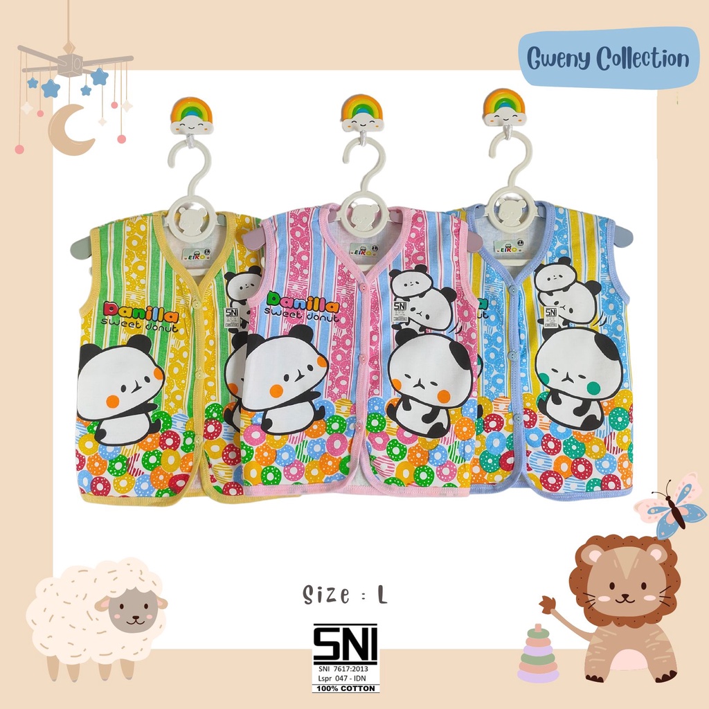 BAJU ATASAN BAYI SINGLET/YKS TANPA LENGAN BAJU / BAJU ANAK MURAH (DKTP)