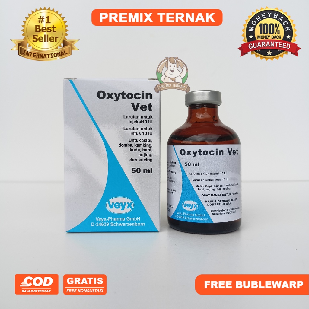 OXYTOCIN Vet Veyx Hormon Pengobatan Reproduksi 50 ml - Like Intracin