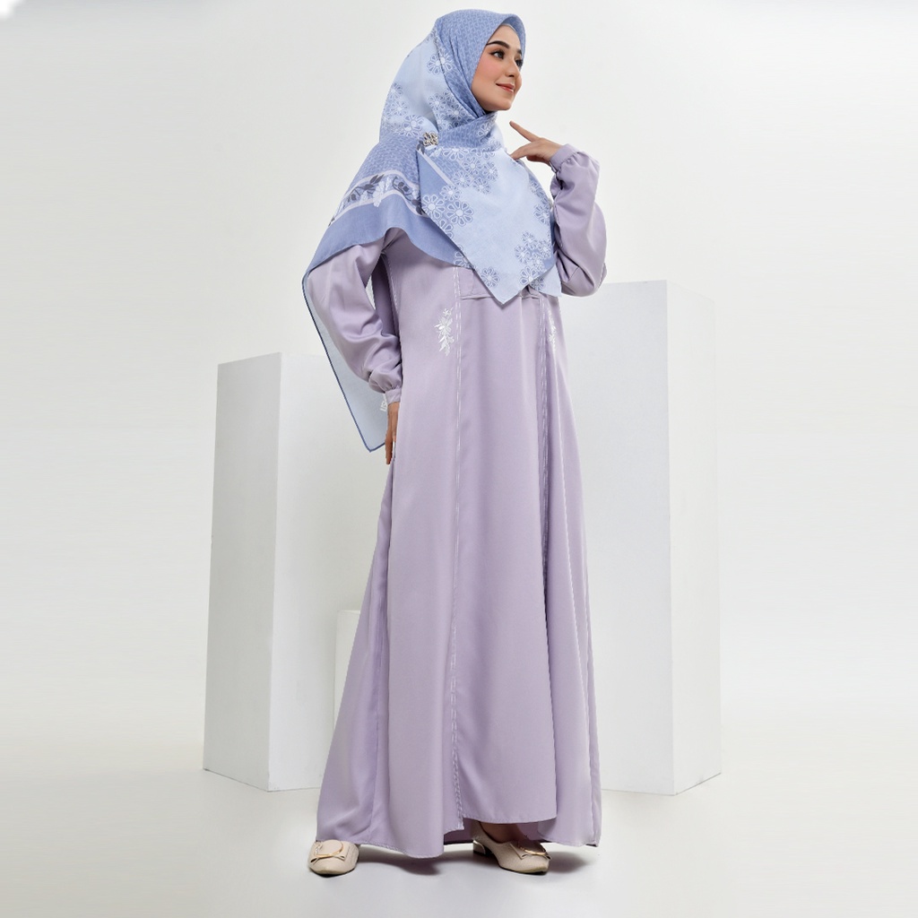 Bani Batuta - Gamis Dresslim Lengan Panjang Rabbani Dilla Exclusive-202 Abu muda