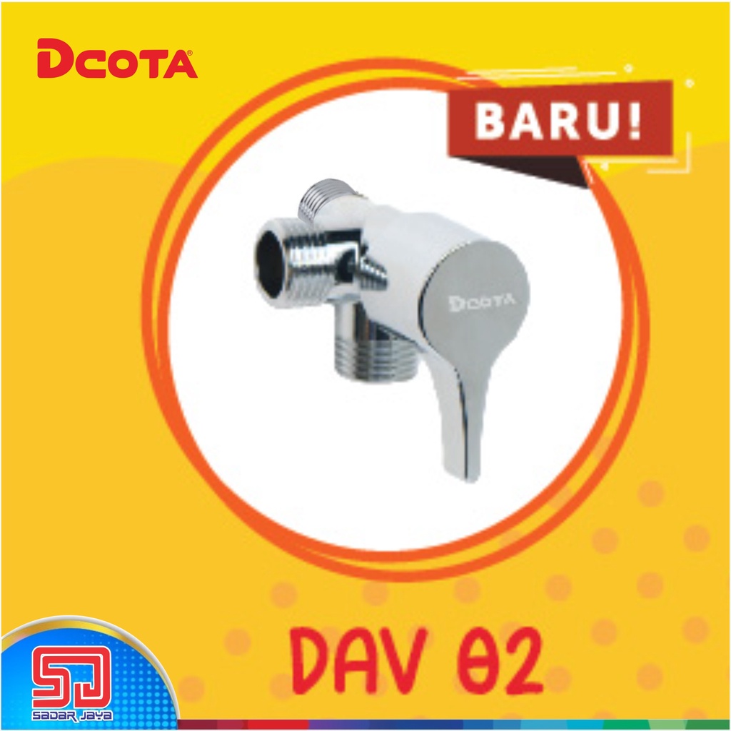 DCOTA DAV 02 Kran Toilet Double Keran Cabang Tembok 2 Way Angle Valve 1/2&quot;