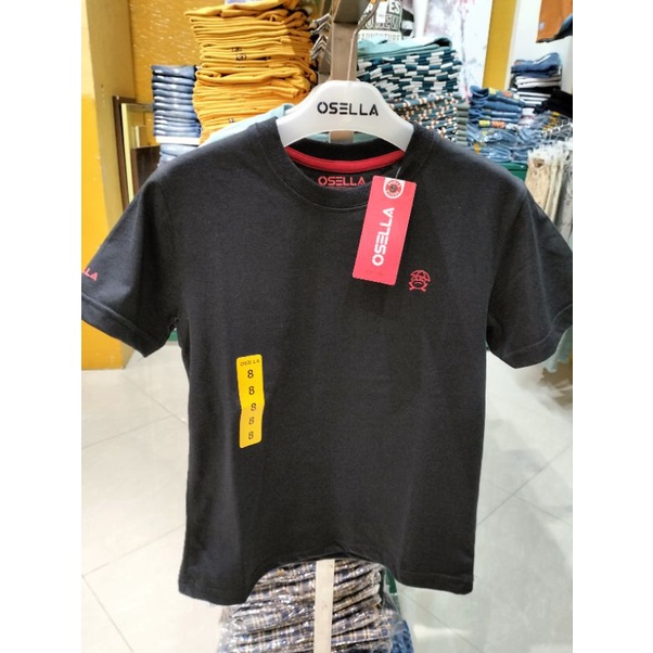 Osella Baju Anak Laki-Laki Tshirt Hitam Polos Original
