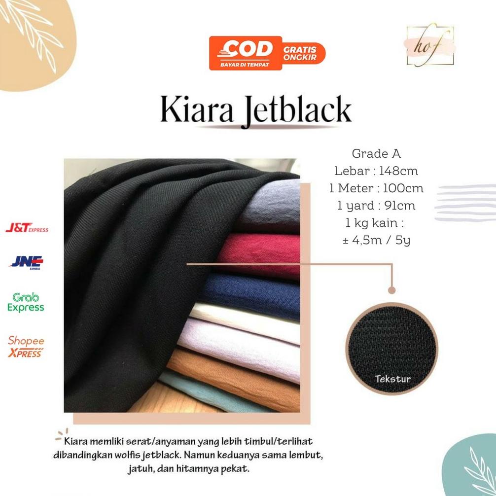 TERBARU  Bahan Kain Jetblack Kiara MTA Leuwitex ECERAN