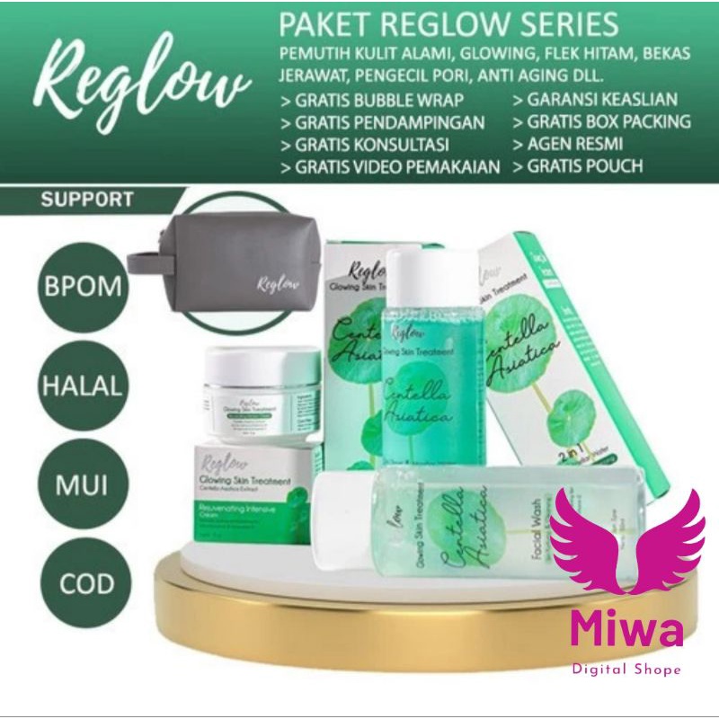 REGLOW SERIES PAKET LENGKAP 100% ORIGINAL BPOM / REGLOW GLOW SKINCARE - 1 Paket + Bonus