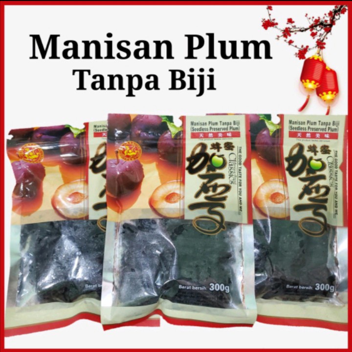 

manisan plum basah tanpa biji bungkus (300gr) seedless preserved plum