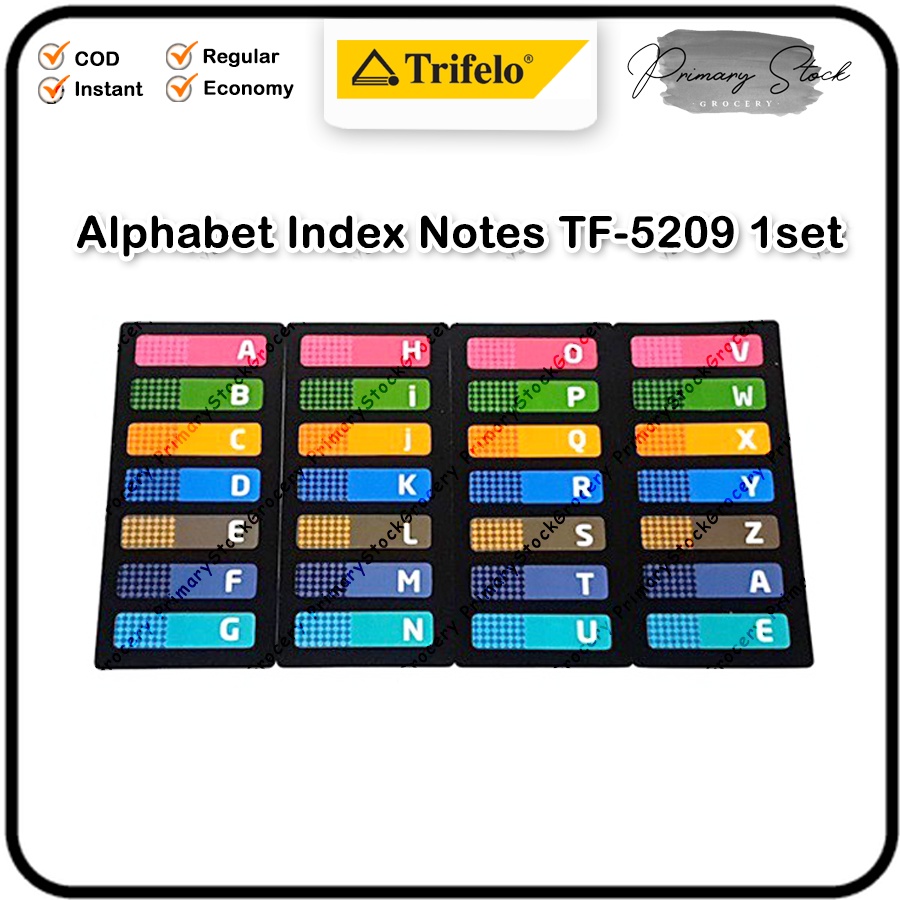 

Sticky Notes Memo Note Abjad Trifelo TF-5209 Penanda Buku Alphabet Huruf Pembatas TF 5209