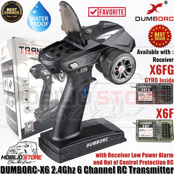 Dumborc X6 2.4Ghz 6 Channel RC Transmitter with Receiver X6F or X6FG