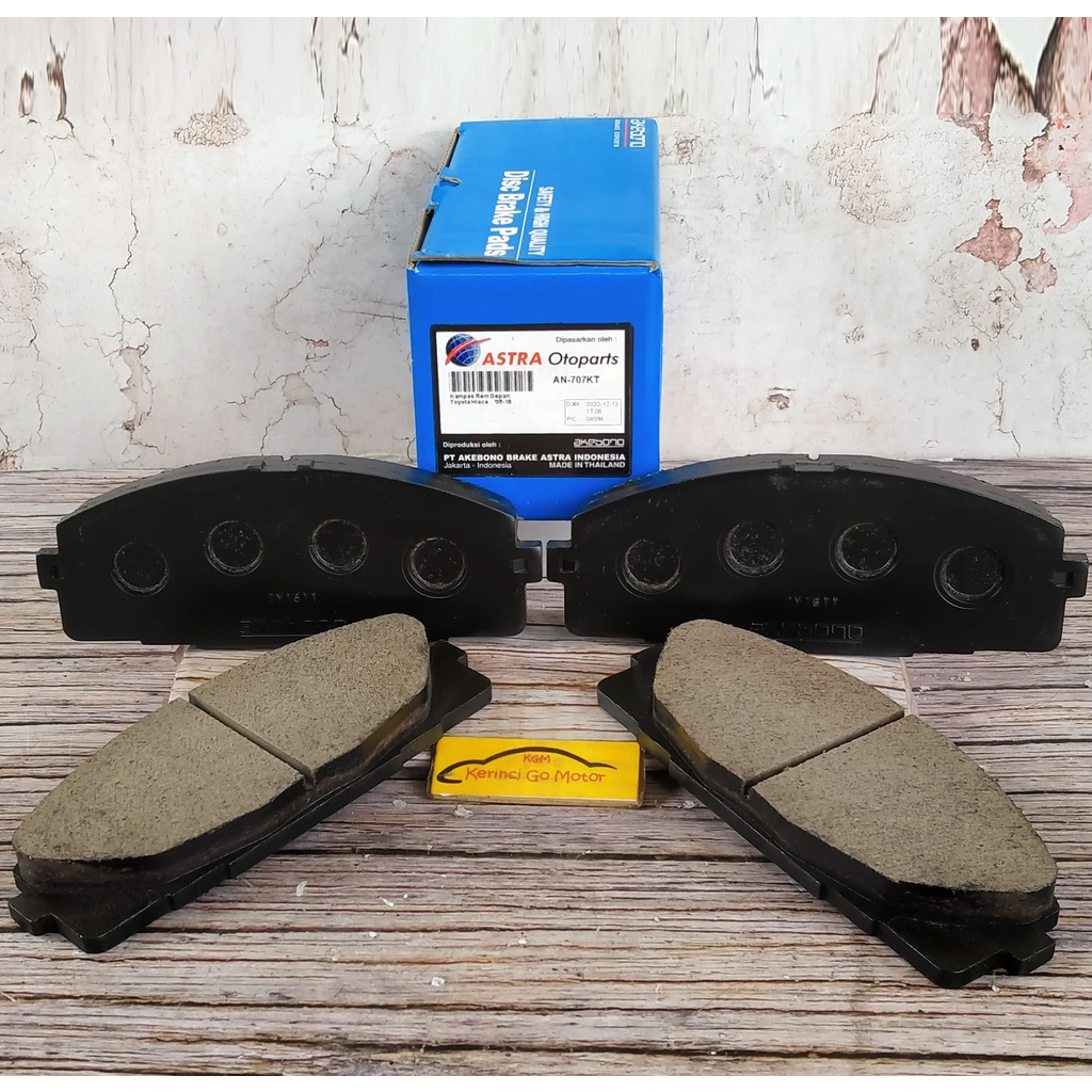 BRAKE PAD KAMPAS REM DEPAN HIACE COMMUTER 2005-2018 AKEBONO AN-707KT