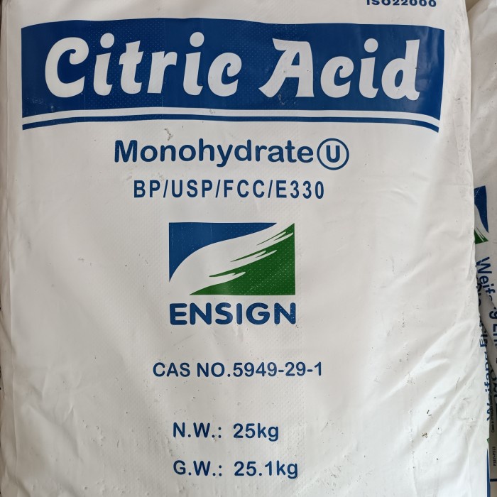 

Citric Acid / Asam Citrun / Citrun - 25KG