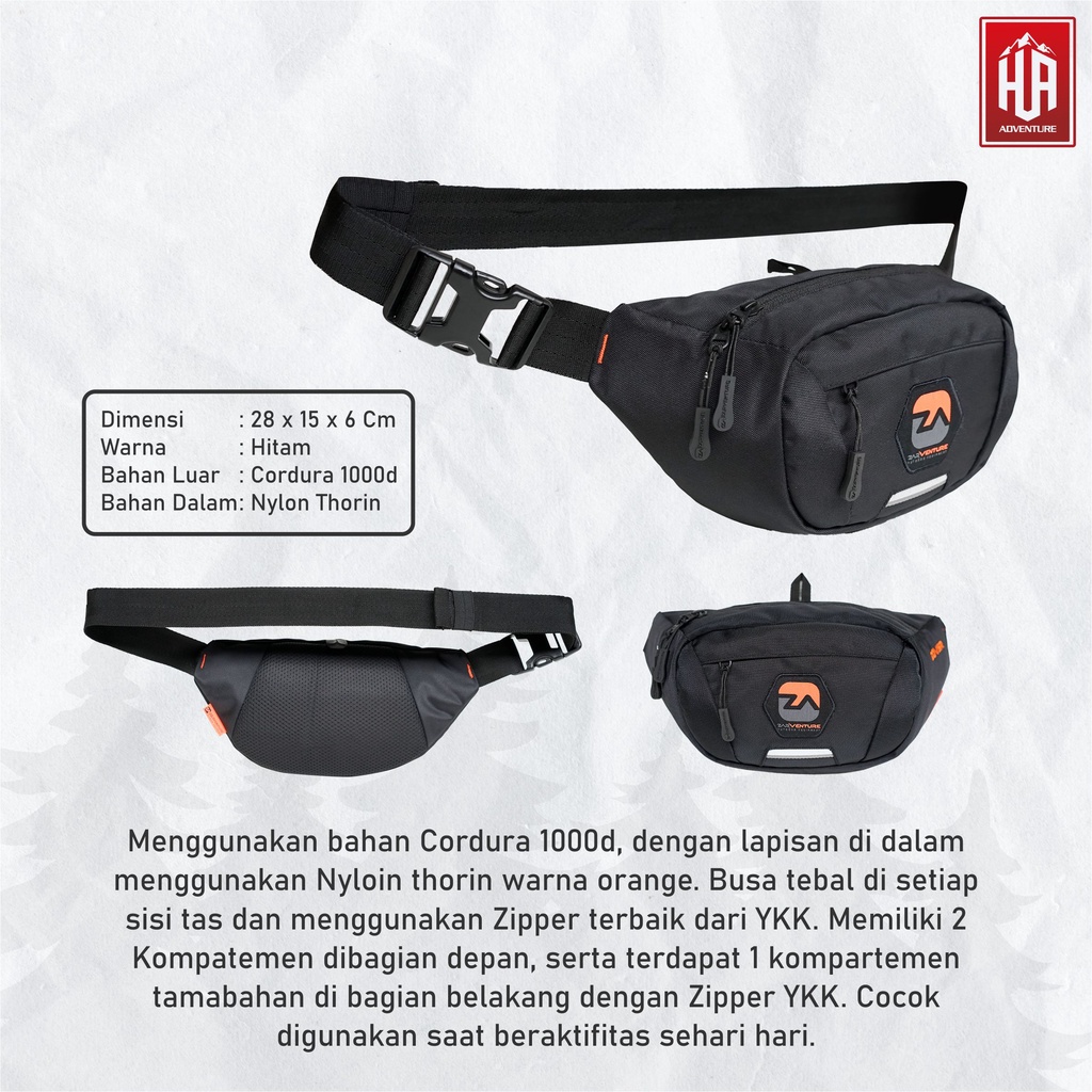 tas pinggang waistbag westbag slingbag DOVER ZARVENTURE