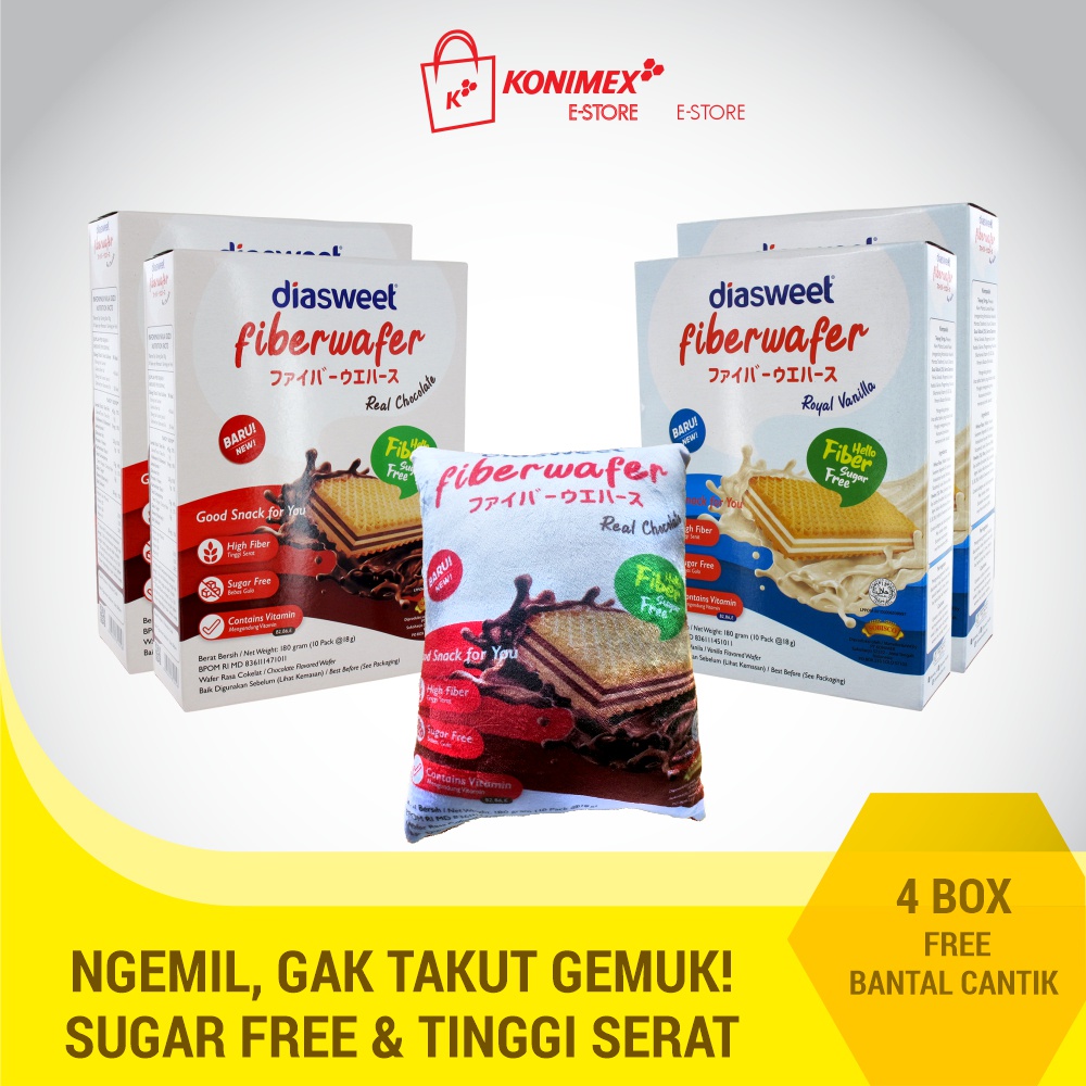

Diasweet Fiberwafer Paket Real Chocolate dan Royal Vanila Box