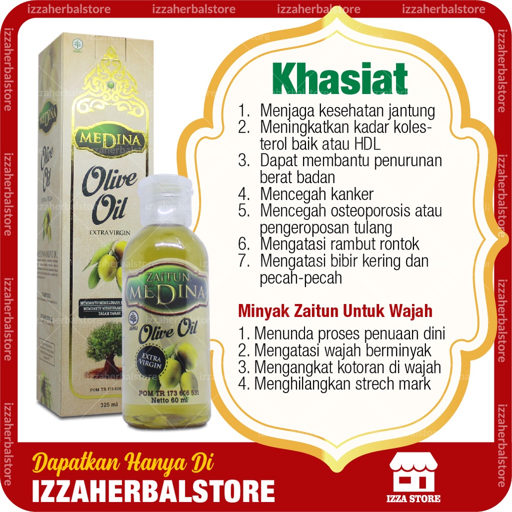 MINYAK ZAITUN EXTRA VIRGIN Medina Olive Oil Membantu Untuk Rambut Dan Menghaluskan Kulit Dan Melembabkan Kulit WAJAH GLOWING