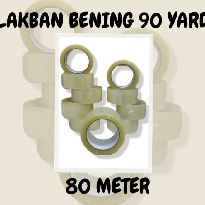 

((((()paling dicari] Lakban Bening 90 Yard 80 Meter Lem Kualitas Terbaik Selotip (SATUAN)