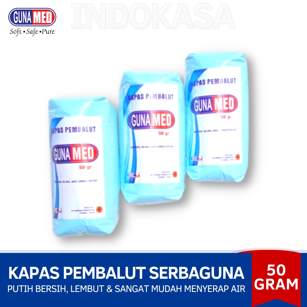 Kapas Serbaguna/ Kapas Refill Zernii/ Kapas Penyaring Air/ Kapas Serbaguna No1 Gunamed 50Gr
