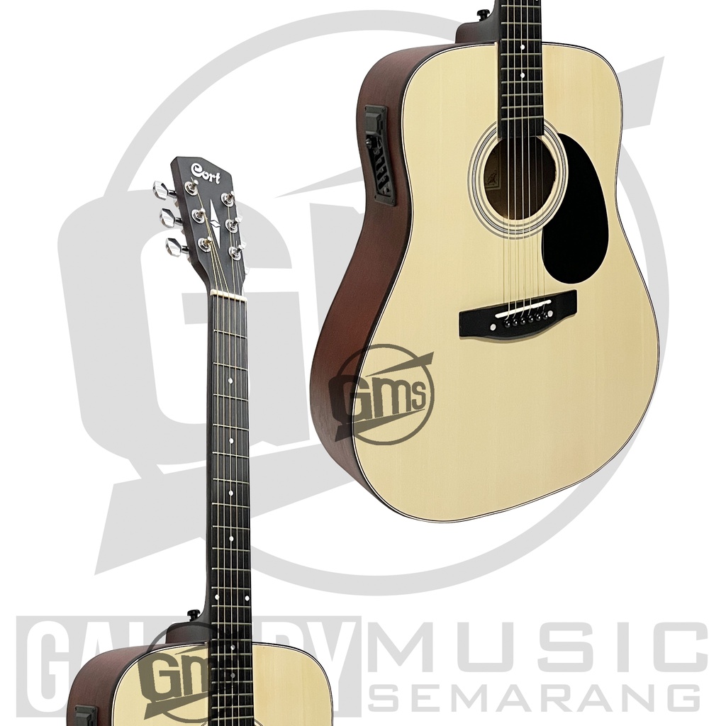 Gitar Akustik Elektrik Cort AD810 OP Custom Equalizer 7545r Paket Super Komplit