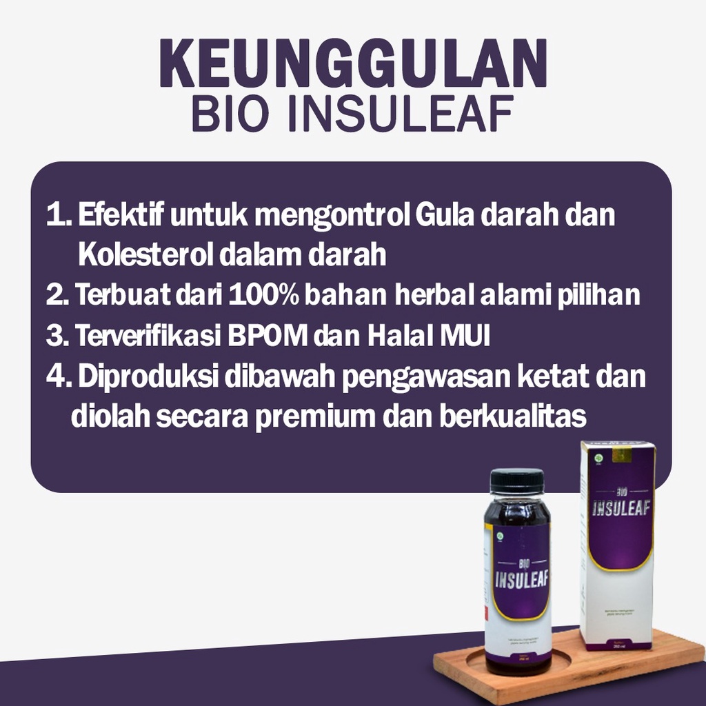 Minuman Herbal Bio Insuleaf | Minuman Herbal 100 % Alami Bantu Atasi Kencing Manis Turunkan Gula Dalam Darah Kolesterol Asam Urat Sudah BPOM &amp; Halal MUI Cocok Untul lansia Gula Darah Turun Tanpa Adiksi