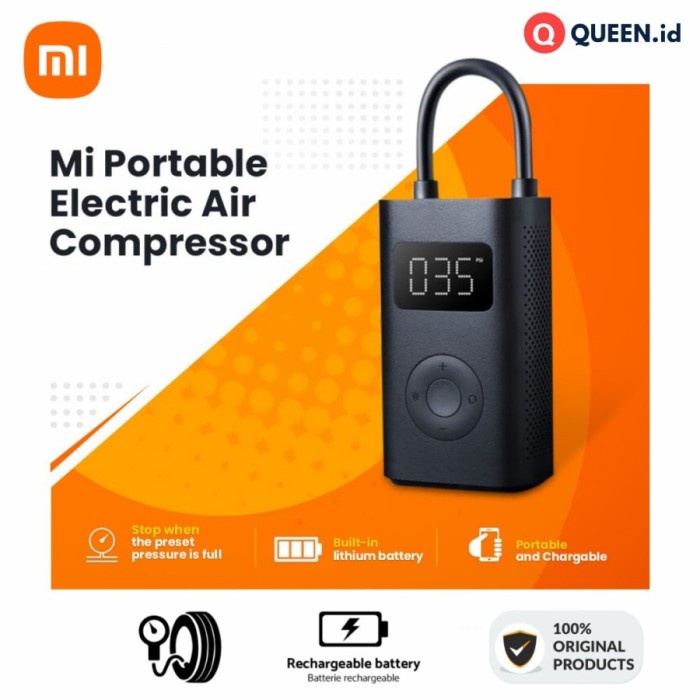 XIAOMI MIJIA SMART ELECTRIC PORTABLE TIRE INFLATOR AIR PUMP