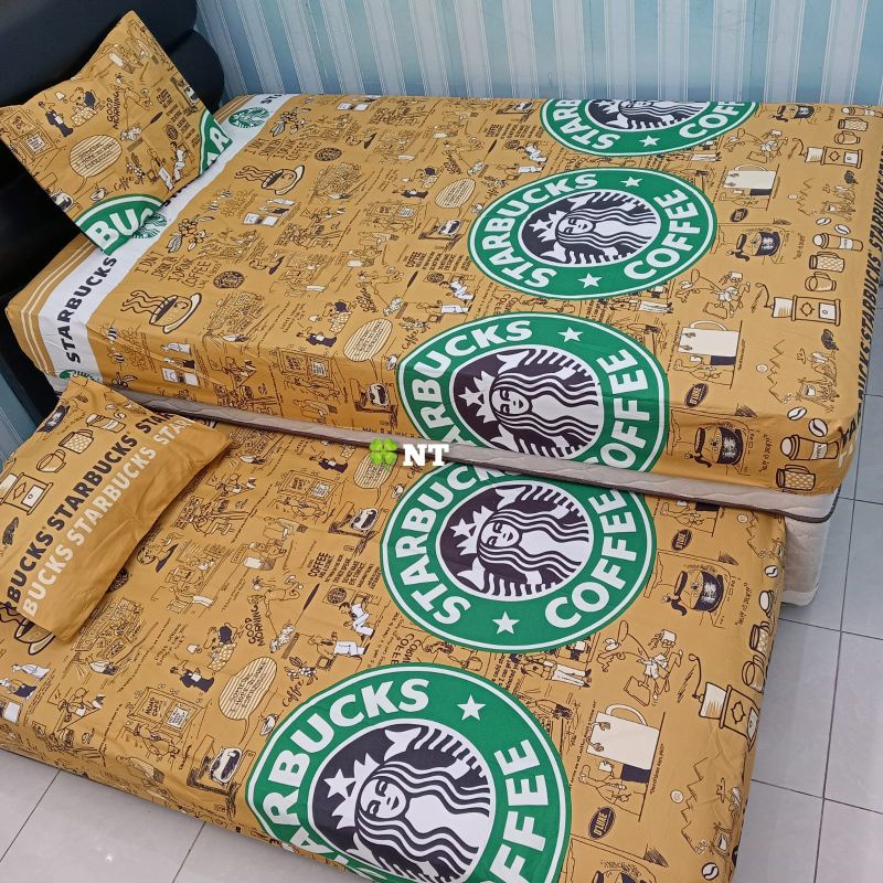 Sprei Bed sorong Starbucks