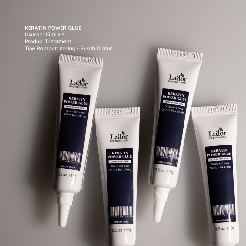 LADOR Keratin Power Glue Ampoule - Serum Nutrisi Perawatan Penghalus Pelembut Rambut Rusak