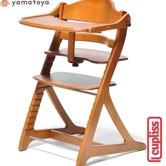 Yamatoya SukuSuku Plus Table Chair Light Brown Kursi Makan Anak