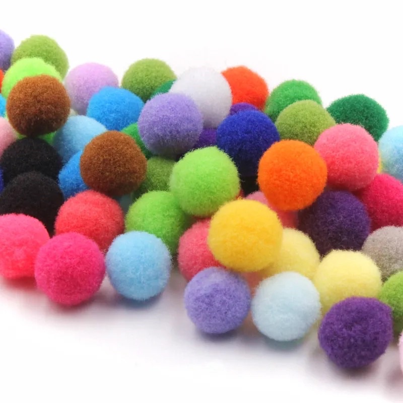 Pompom / Pom pom 3cm 2cm/ bola bulu sorting color mengenal warna /bola bulu untuk menghitung/ sensory toys/ mainan anak