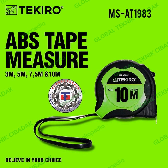 Tekiro Meteran 10 Meter ABS - ABS Tape Measure 10 M