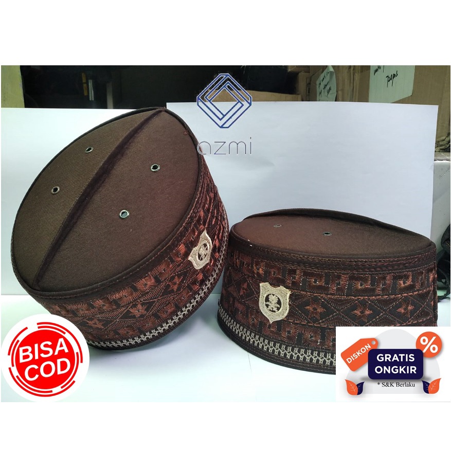 Peci Kopiah Assagofah Coklat Tua / peci asagofah / peci assaqofah