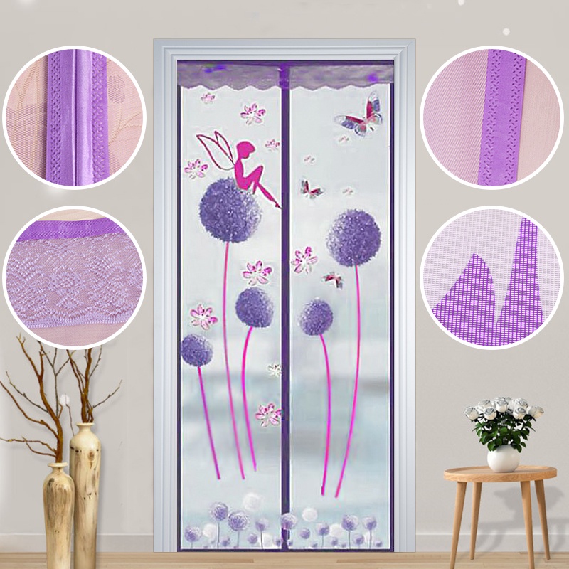 Tirai Magnet Anti Nyamuk Ukuran 90x210cm Gorden Pintu Motif Bahan Serat Polyester Terbaru Perlengkapan Rumah Tangga Dekorasi Ruang Tamu Kamar Tidur Import - M1 - Comforthomes