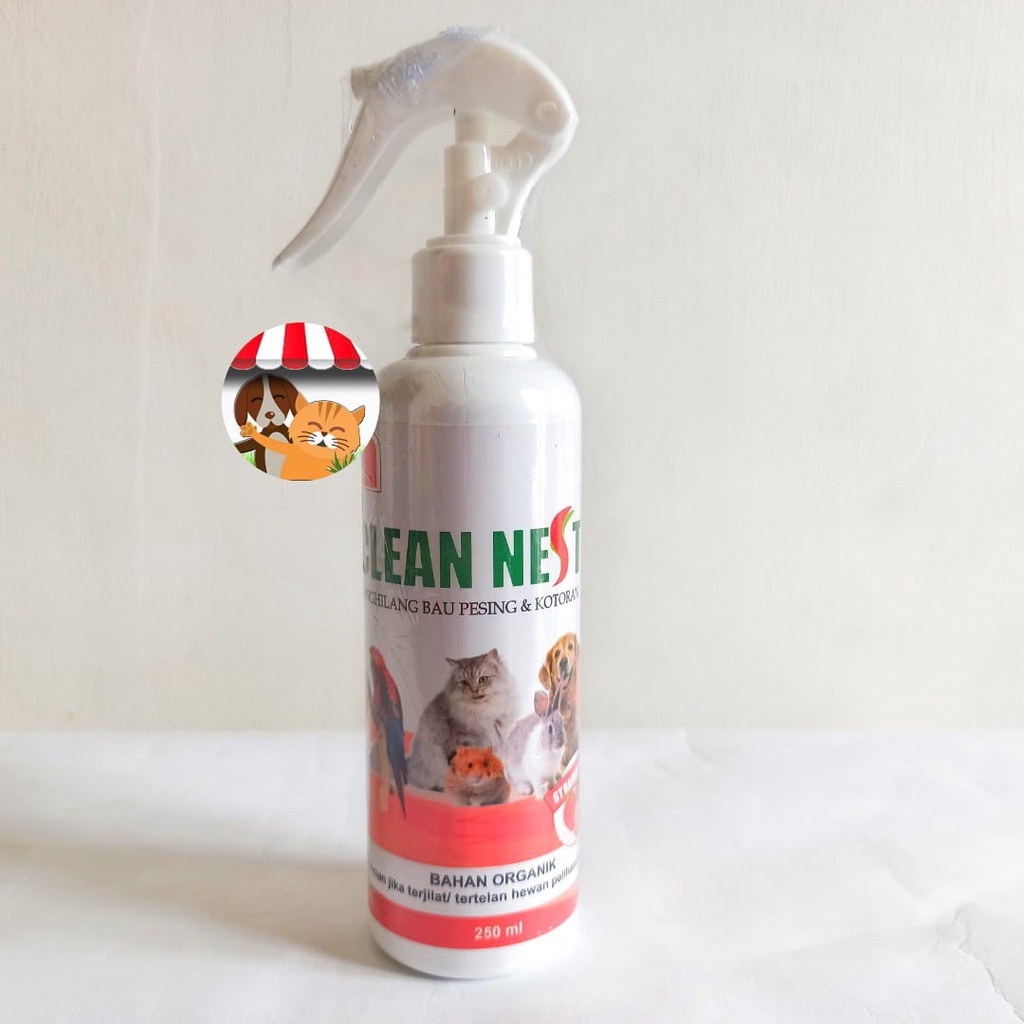 Clean Nest Penghilang Bau Kotoran Dan Pesing Hewan 250ml