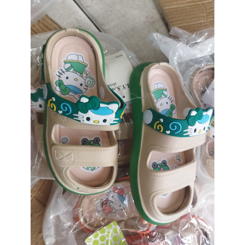 Sandal anak perempuan Double strap tali kebelakang karakter hello kitty 029-X3S Size 24-29