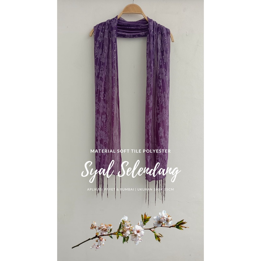 Syal/Shall/Shawl scarf plisket/Selendang/Pashmina motif bagus2 bahan ceruty dan soft polyester payet rumbai