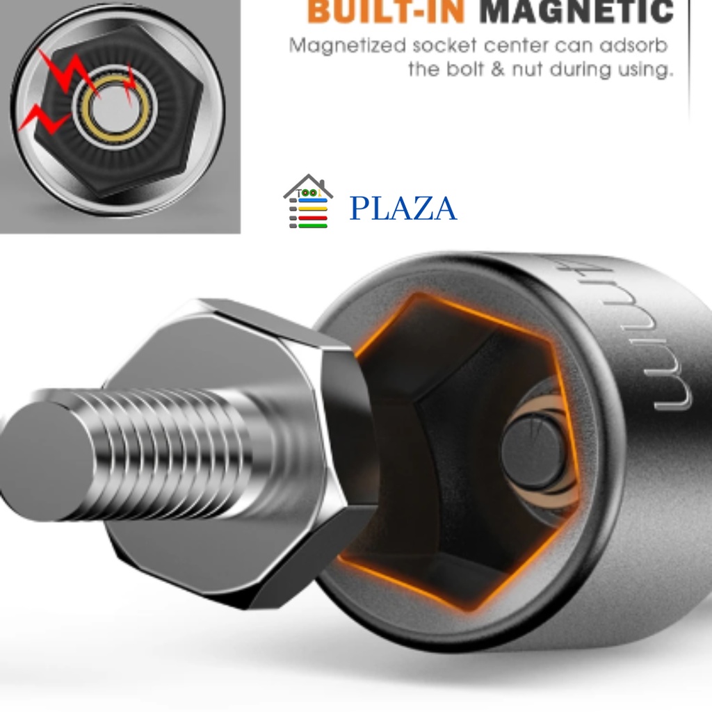 MATA BOR ROOFING ADAPTER SOCKET  - MAGNETIC NUT - BAUT KUNCI KEPALA 6 - 13MM