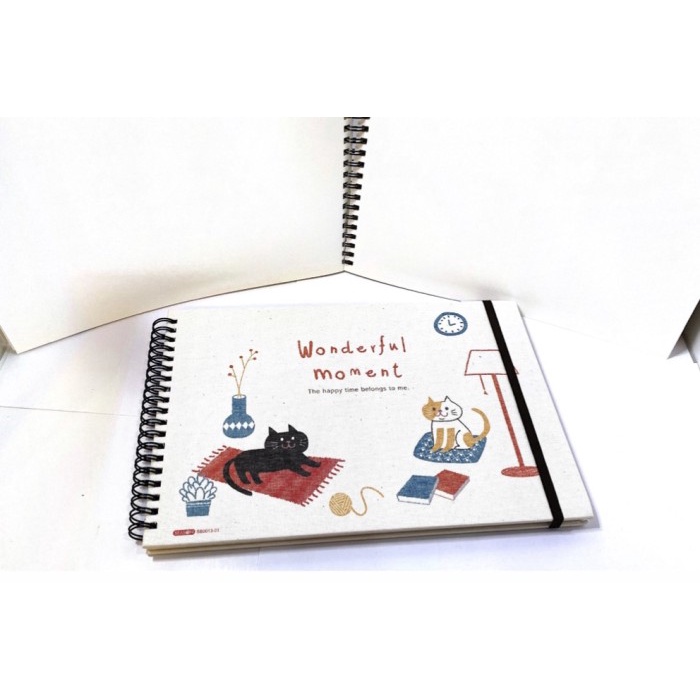 

DISKON SHOPEE/ SKETCHBOOK BUKU GAMBAR COVER CANVAS WONDERFUL MOMENT BIG - CAT