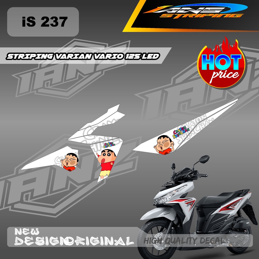 STIKER DECAL HONDA VARIO CUSTOM VERSI SINCHAN VARIAN WARNA / DECAL HONDA VARIO 125 LED KARAKTER / STIKER KERETA VARIO 125 SINCHAN IS237