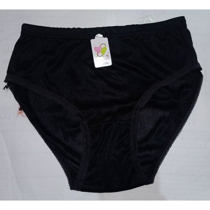 12pcs celana dalam wanita L/XL/XXL hitam bahan licin TERMURAH/CELANA DALAM WANITA HAID hitam merah T