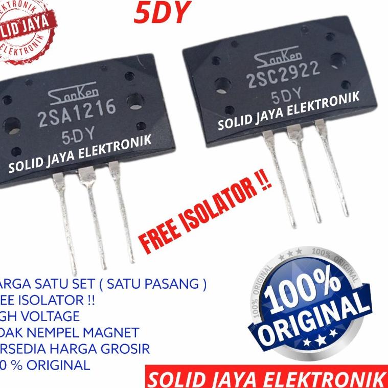 ❇ TR FINAL SANKEN 5DY 2SA1216 2SC2922 ASLI ORI TRANSISTOR 2SA 1216 2SC 2922 A1216 C2922 5 DY ORIGINA