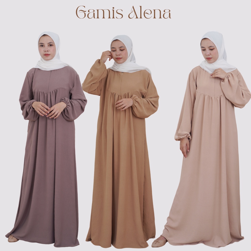 GAMIS ALENA / GAMIS LENGAN SEMI BALON/ ABAYA ALENA/ PART II