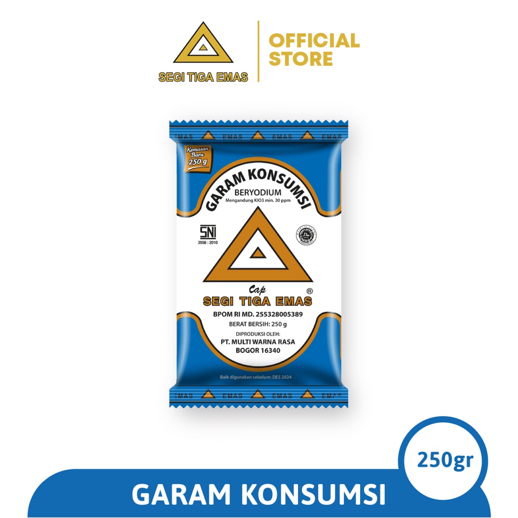 

Garam Segi Tiga Emas 250gr