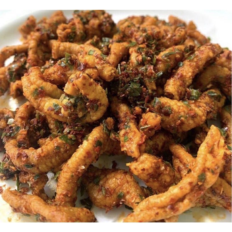 KRIPIK USUS CRISPY PEDAS DAUN JERUK