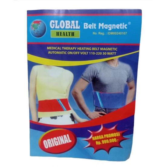 GLOBAL BELT MAGNETIC / BANTAL PANAS SAUNA BELT / BANTAL PANAS KESEHATAN / BANTAL PANAS SABUK PANJANG KOTAK