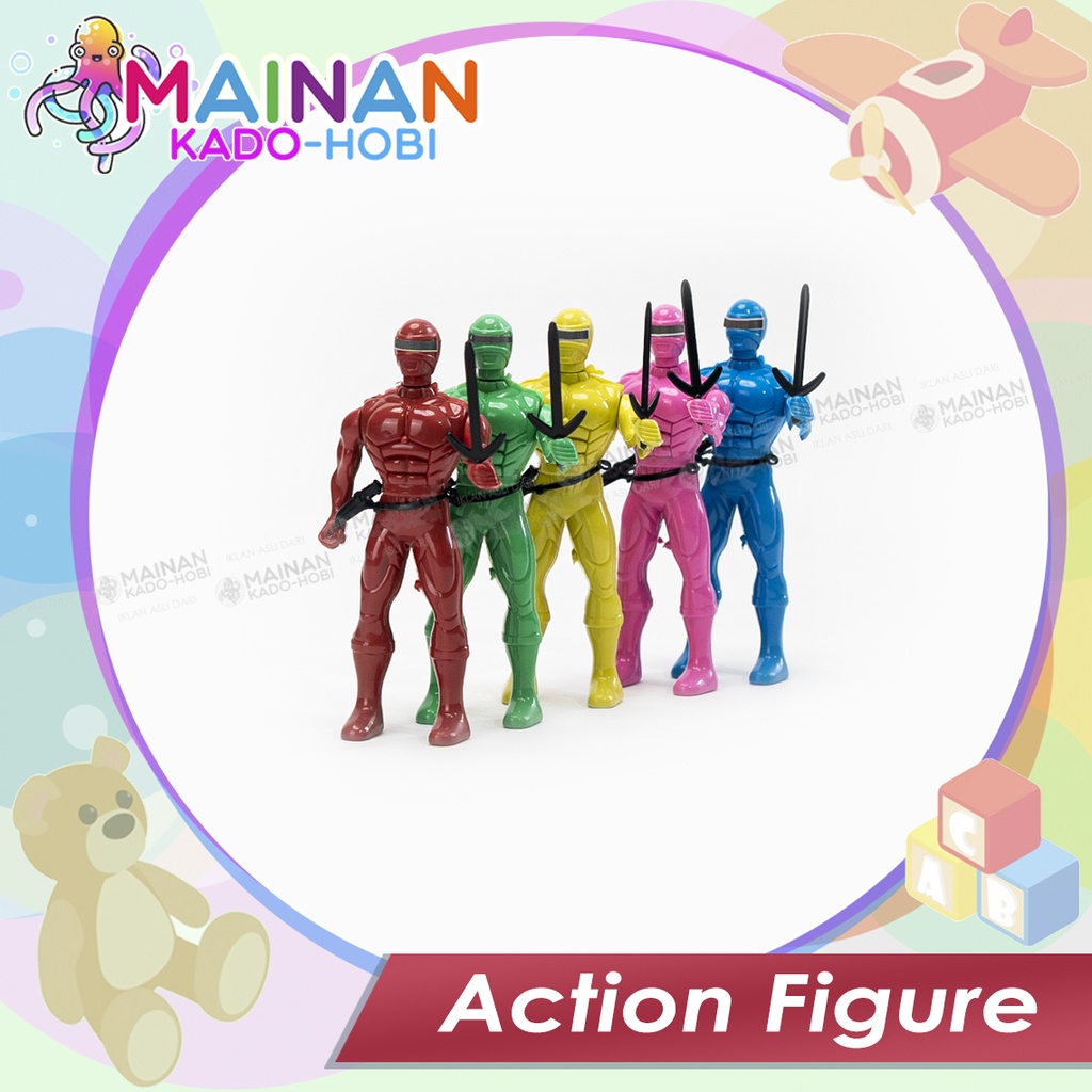 SET MAINAN ANAK ACTION FIGURE SUPERHERO ROBOT POWER RANGERS