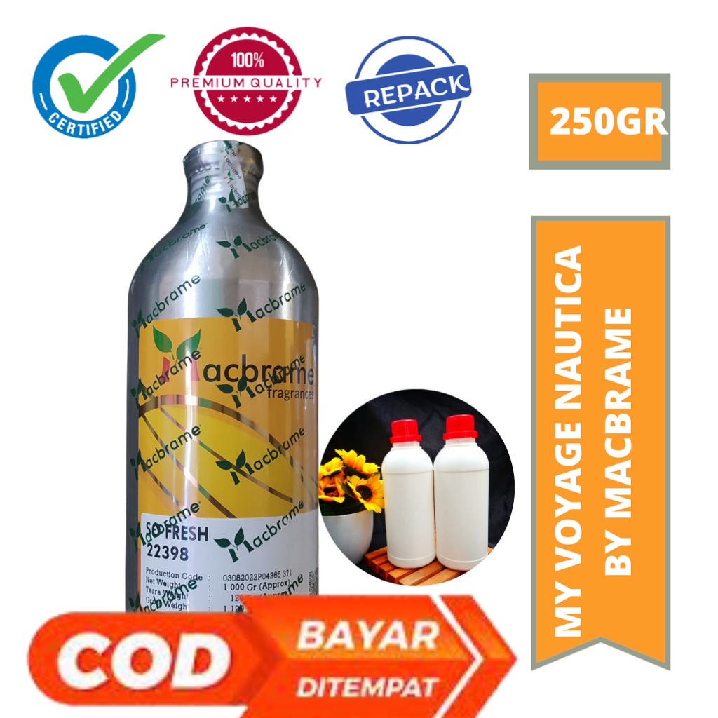 Parfum Bibit MY VOYAGE NAUTICA 250gr REPACK BY MACBRAME - ORIGINAL PABRIK - RESMI - ALUMUNIUM - MURN