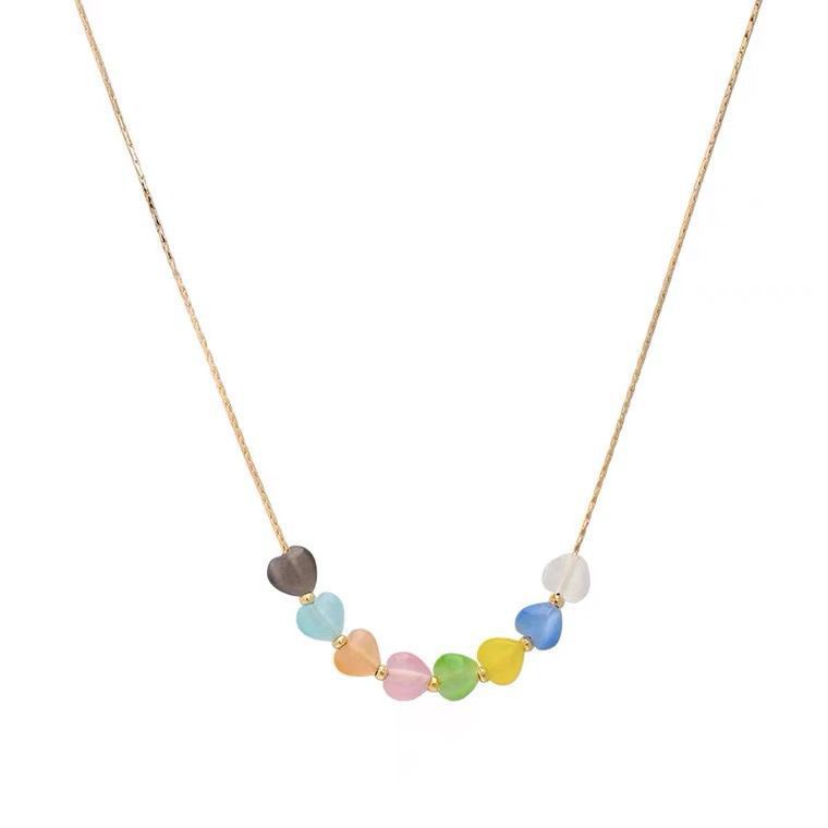 Kalung Gwenerve Love Warna Warni Kalung Simple Fashion