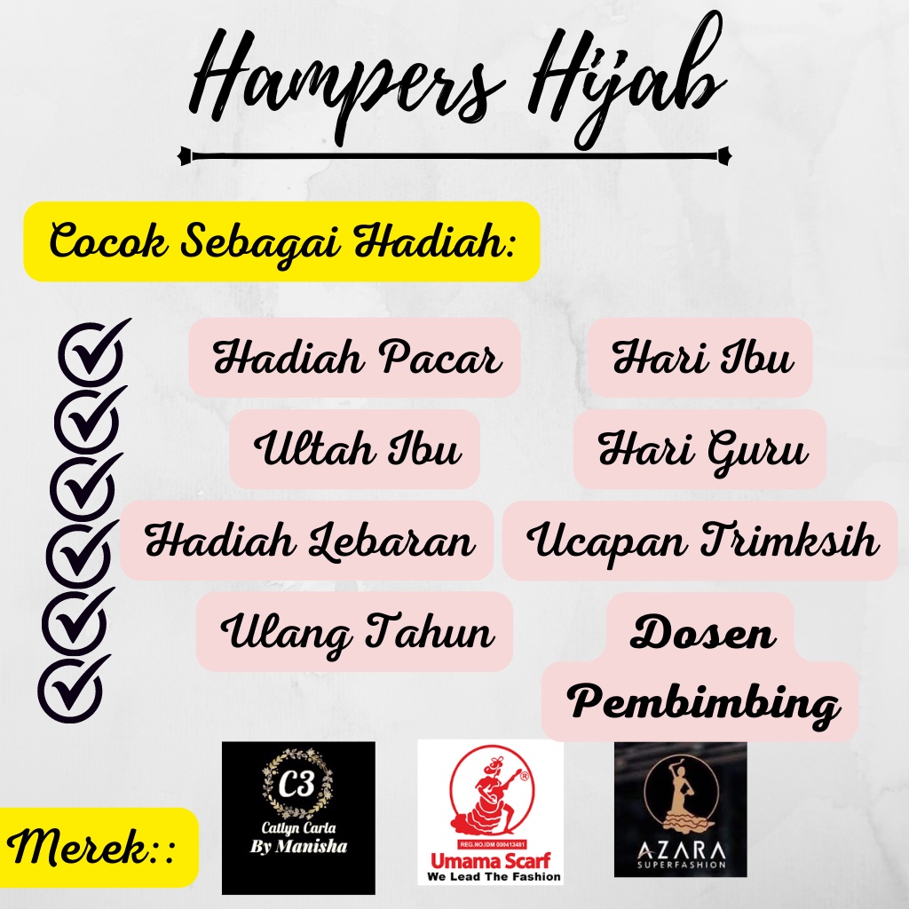 Hampers Cewek Isi Hijab Kado Ulang Tahun/Hari Ibu/Hari Guru/Hampers Lebaran Paket Murah