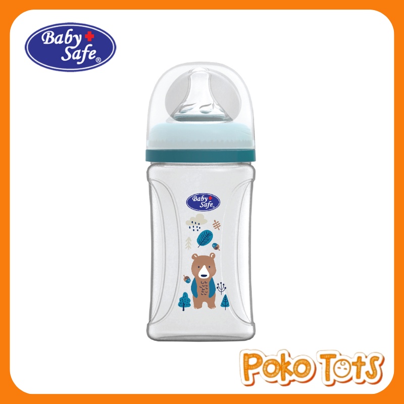 Baby Safe Wide Neck Bottle 250ml Botol Susu Bayi Wideneck Bottle WN08 Baby Safe WHS