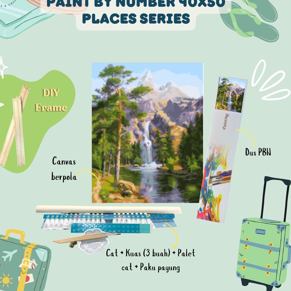 

Hot Quality PAINT BY NUMBER PLACES SERIES / DIY PAINTING BY NUMBER / KANVAS LUKIS (40cmx50cm) & FREE DIY FRAME / BINGKAY KAYU