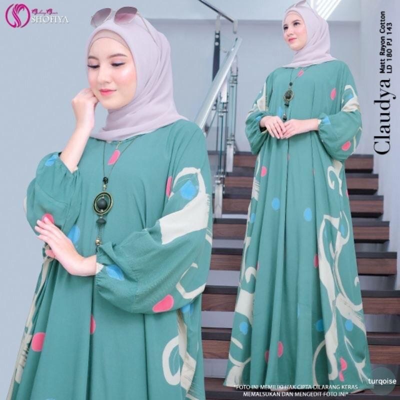 Kaftan Jumb0  Rayon Viral -Wanita - Claudya Kaftan Kondangan Size Jumbo