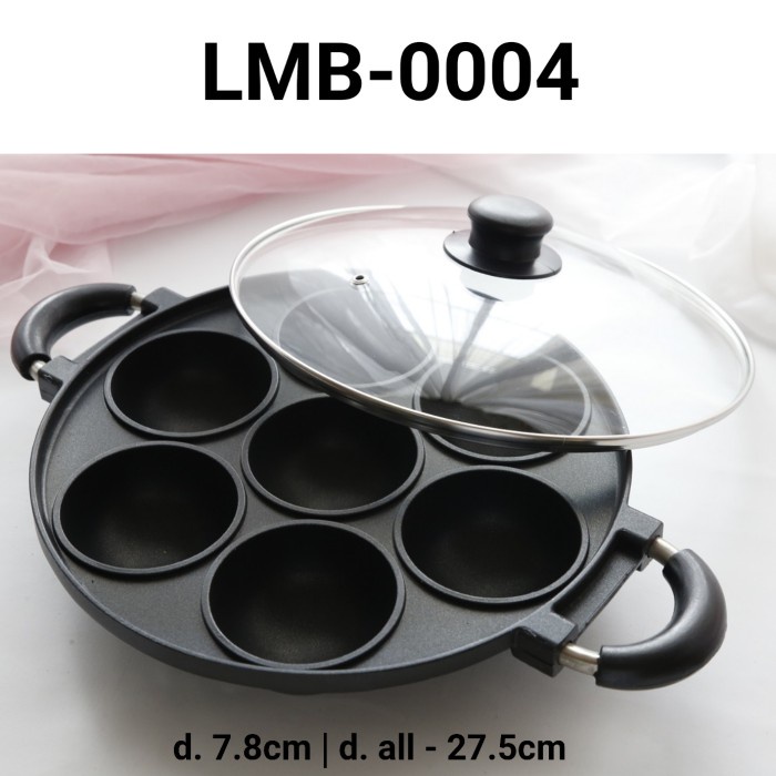 Terlaris Lbm-0004 Cetakan Loyang Happy Call Wajan Teflon Kue Serabi Cara Bikang