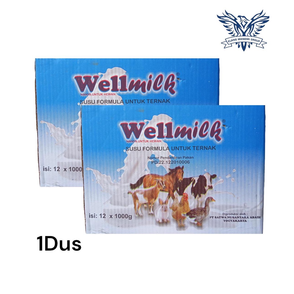 1 DUS WELLMILK Susu Formula Hewan Premium Untuk anak Hewan penganti INDUK, PROFAT MAXINOS