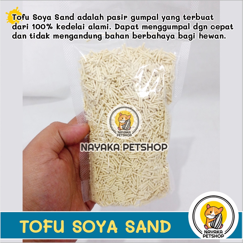 Tofu Soya Sand Pasir Toilet Hamster Gumpal 250 gr Pengganti Zeolit Pup Kencing Kotoran Hewan