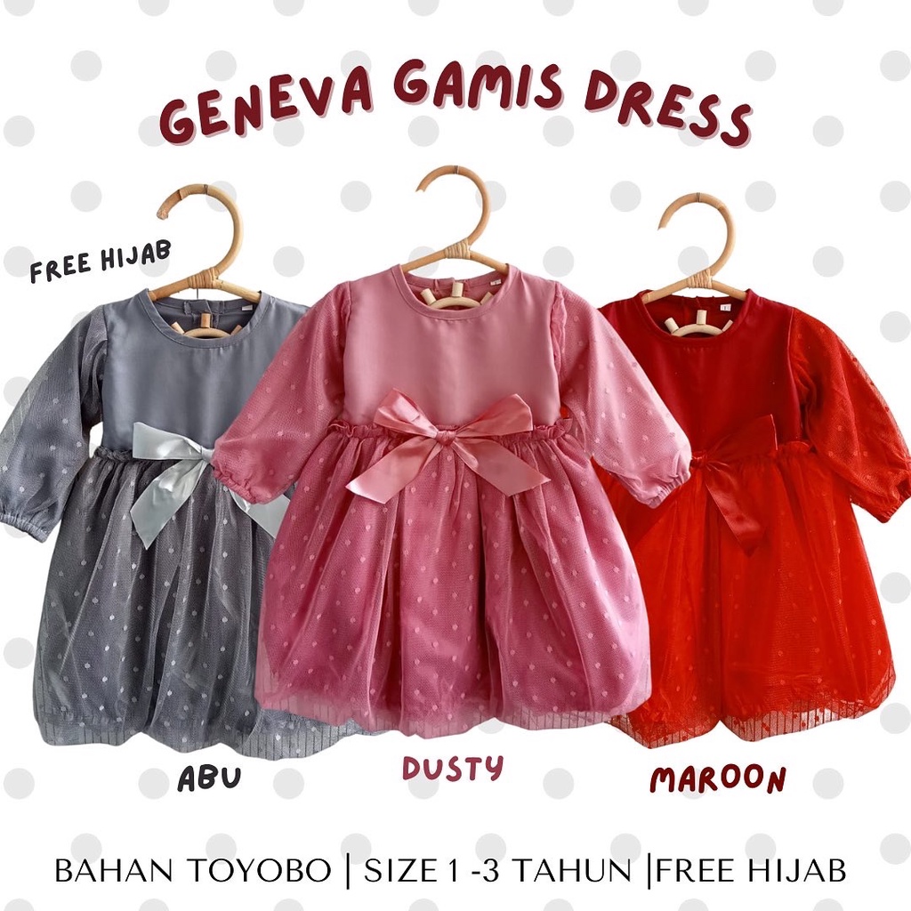 Gamis Dress anak perempuan Geenneevva Baju Muslim All size